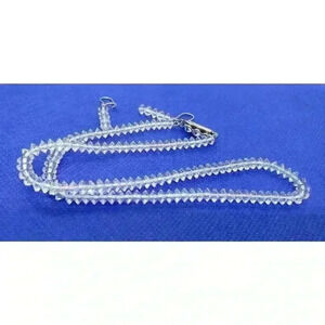 Vintage Clear Crystal Diamond Cut Choker Earrings Art Deco Wedding